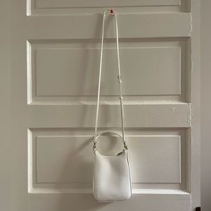 STAUD White Leather Crossbody Bag